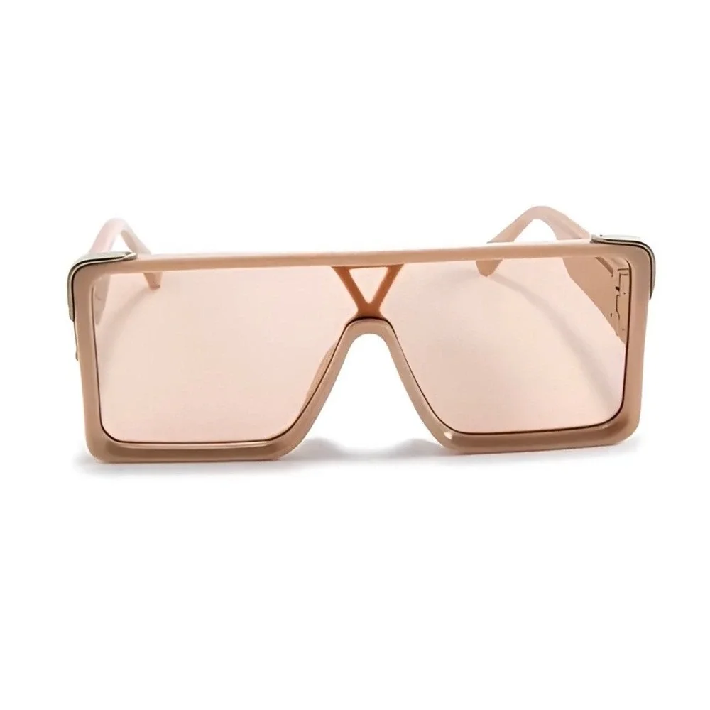Oversized Square Sunglasses Fashion Beige‎ Frame Men Beach Trendy Lentes Gafas